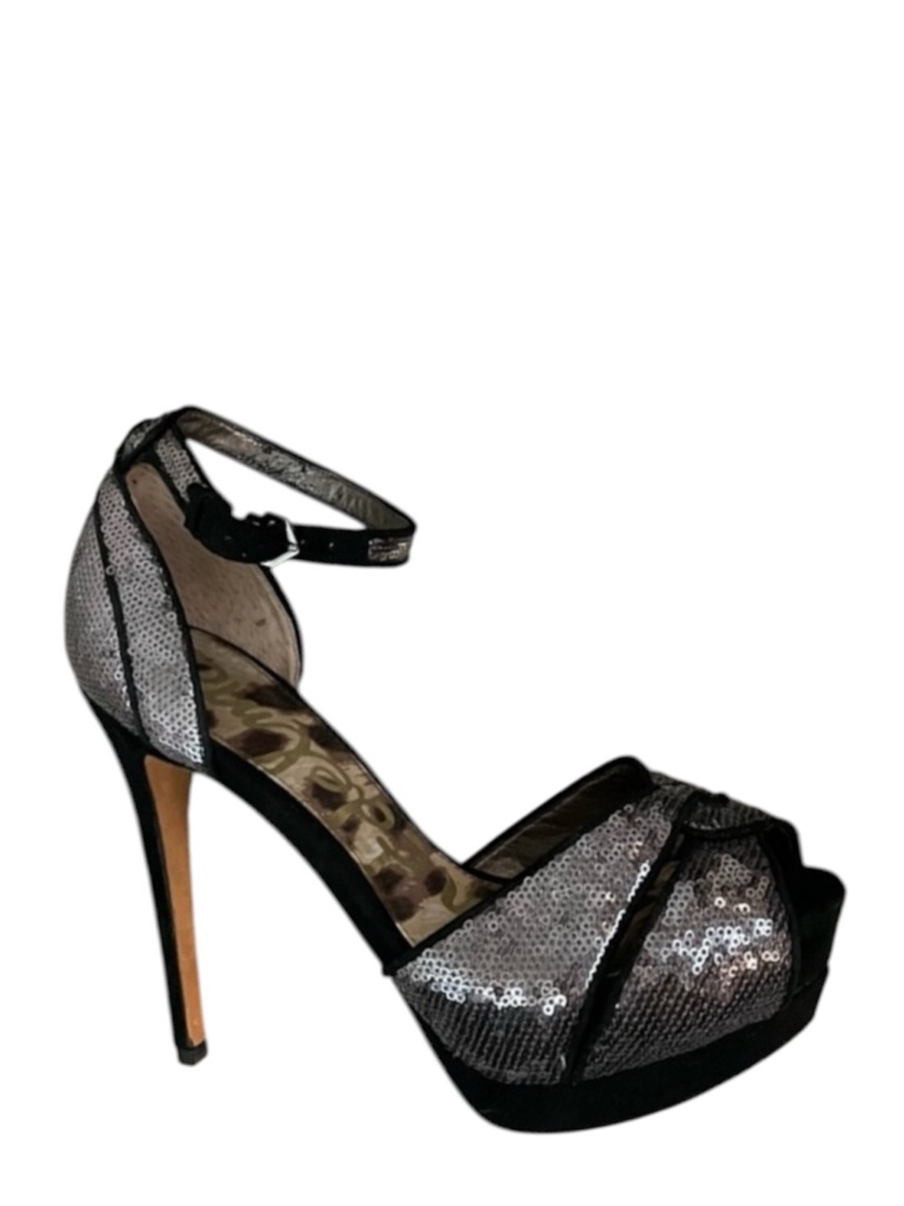 Sam Edelman Paisley Sequin Heels‎ Women’s 9.5 Platform Peep Toe